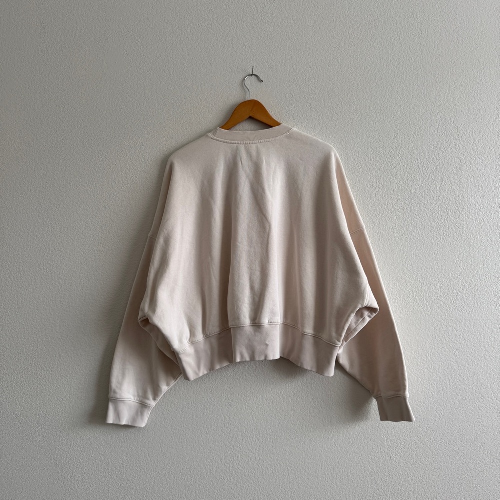 Adidas Cream Essentials Crew Pullover Sweatshirt … - image 6